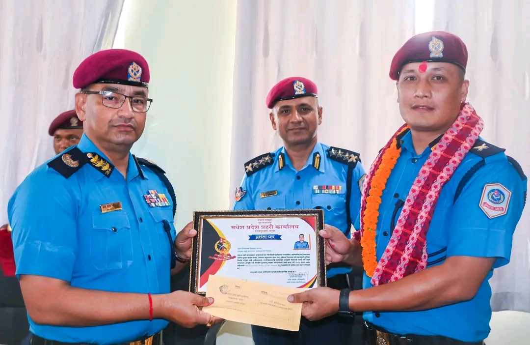 महेशपुर पतारका प्रहरी निरीक्षक विशाल मल्ल असार महिनाको सर्वोत्कृष्ट प्रहरी घोषित